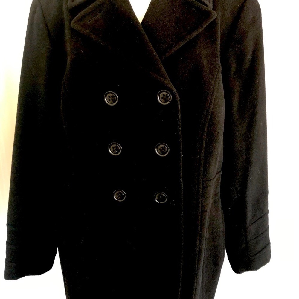 Black Cashmere Wool Coat